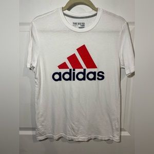 Adidas White Cotton Tee